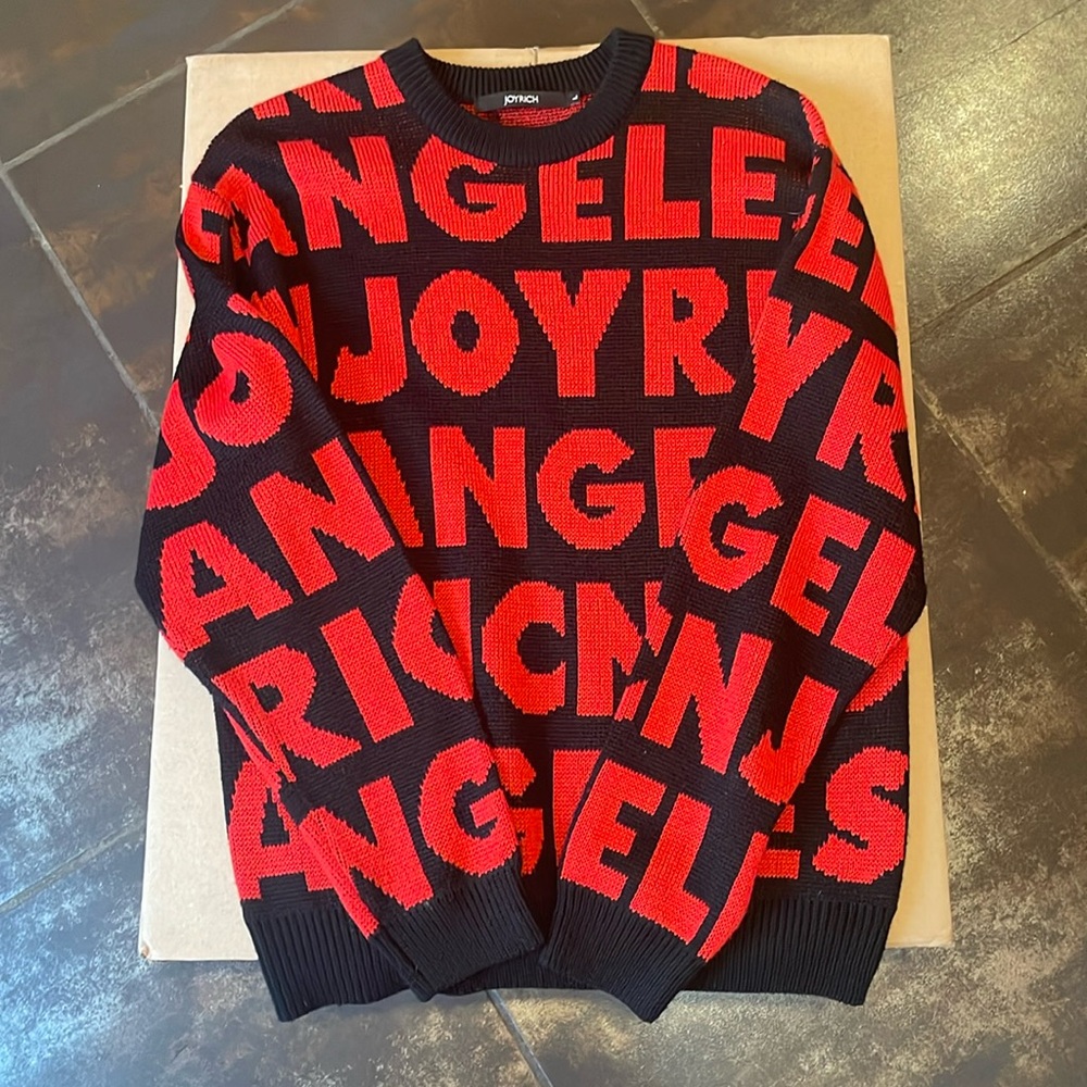 Joyrich all over print sweater size large